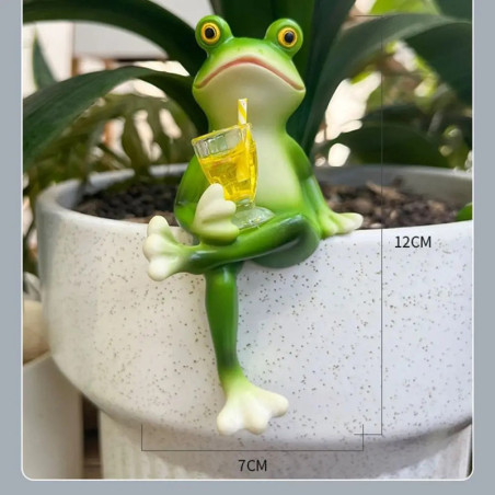 Statuetta Rana Relax – Decorazione Divertente per Giardino