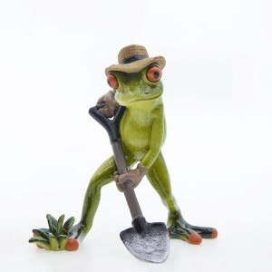 Statuetta Rana Giardiniere | Idea Regalo Orto Divertente