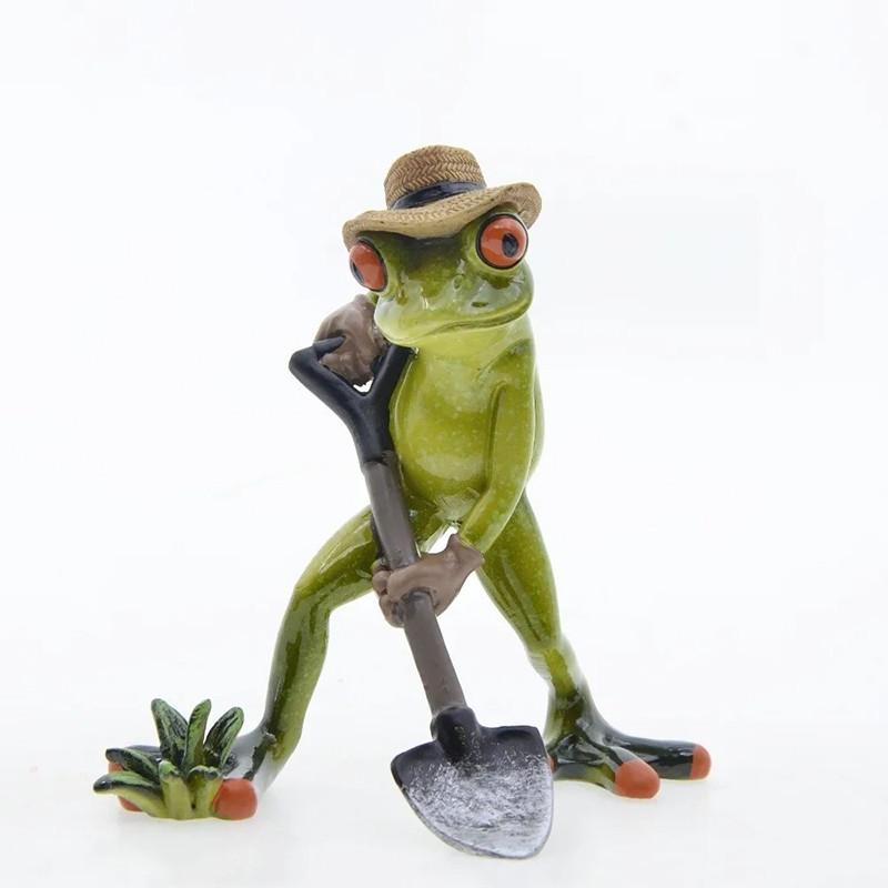 Statuetta Rana Giardiniere | Idea Regalo Orto Divertente