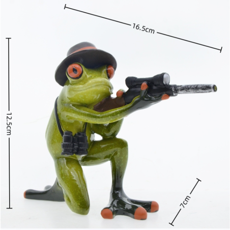 Statuetta Rana Agente Segreto | Decorazione Unica e Divertente