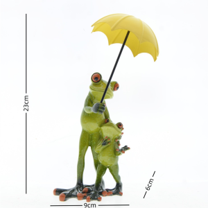 Statuetta Famiglia Rane Sotto la Pioggia | Idea Regalo Unica