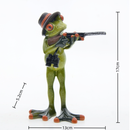 Statuetta Rana Esploratore – Decorazione Originale & Divertente