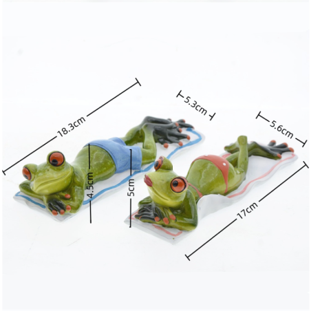 Statuette Rana Coppia Relax – Decorazione Divertente Originale
