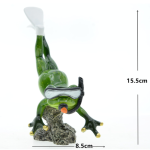 Duo Statuette Rana Sub – Decorazione Originale e Divertente