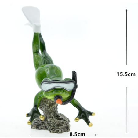 Duo Statuette Rana Sub – Decorazione Originale e Divertente