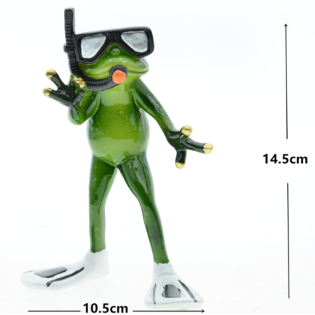 Duo Statuette Rana Sub – Decorazione Originale e Divertente