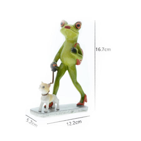 Statuetta Rana a Passeggio | Decorazione Originale e Divertente