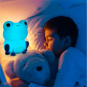 Luce Notturna Rana per Bambini – LED Ricaricabile & Morbida