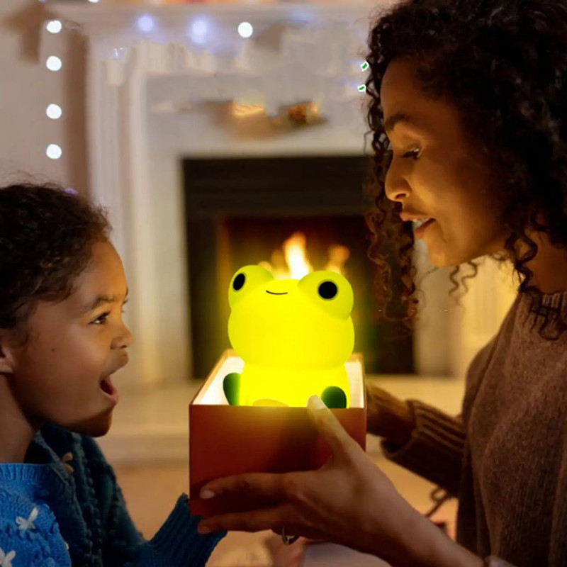 Luce Notturna Rana per Bambini – LED Ricaricabile & Morbida