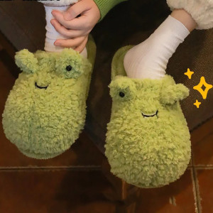 Pantofole Rana Peluche – Idea Regalo Divertente Happy Jump