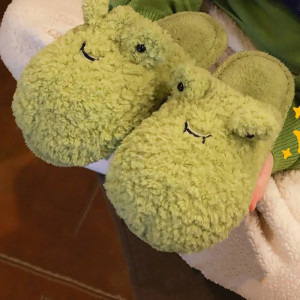 Pantofole Rana Peluche – Idea Regalo Divertente Happy Jump