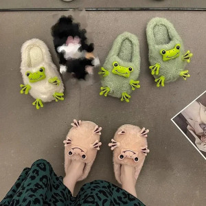 Pantofole Raganella Coccolosa – Ciabatte Peluche 3D Rana