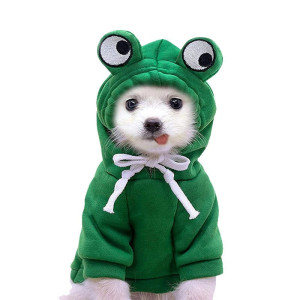 Felpa Costume da Rana per Cane o Gatto – 4 Colori Carini