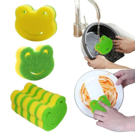 Spugne Piatti Divertenti Rana – Set da 20 Carine & Pratiche