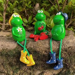 Ornamento Rana Stivali da Pioggia – Decorazione Giardino Divertente