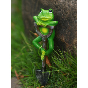 Statuetta Rana con Pala – Decorazione Giardino Divertente