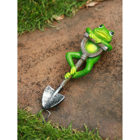Statuetta Rana con Pala – Decorazione Giardino Divertente