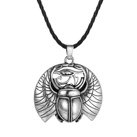 Collana Scarabeo Mistico con Occhio di Horus | Amuleto Protettivo