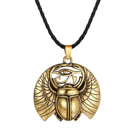 Collana Scarabeo Mistico con Occhio di Horus | Amuleto Protettivo