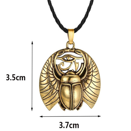 Collana Scarabeo Mistico con Occhio di Horus | Amuleto Protettivo