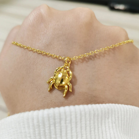 Collana Scarabeo Dorato | Gioiello Egizio Minimalista & Unico