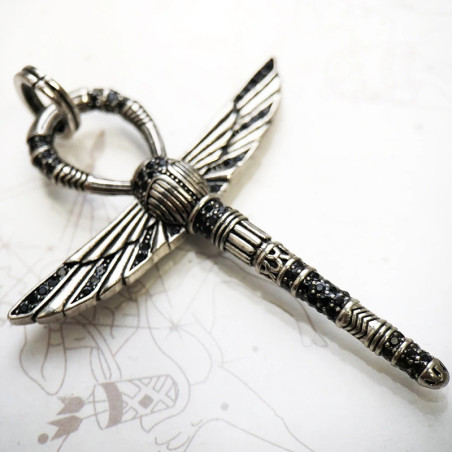 Ciondolo Ankh Scarabeo – Argento 925 | Talismano Egizio