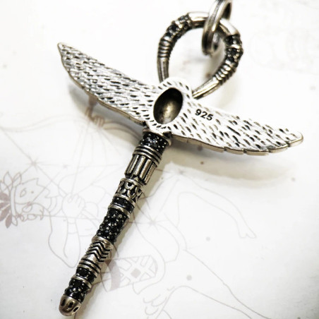 Ciondolo Ankh Scarabeo – Argento 925 | Talismano Egizio