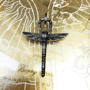 Ciondolo Ankh Scarabeo – Argento 925 | Talismano Egizio