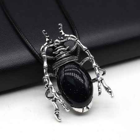 Collana Scarabeo Totem – Pietra Naturale & Stile Mistico | 16 Colori