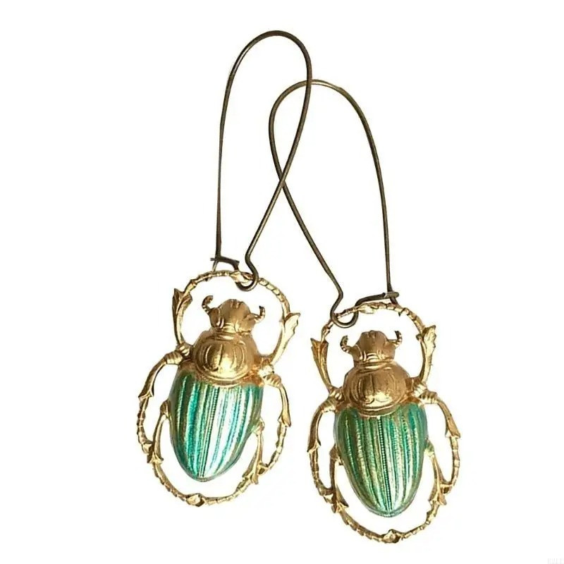 Orecchini Scarabeo Smeraldo Reale – Eleganza Vegetale & Spirituale