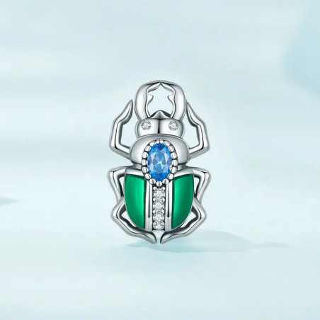 Charm Scarabeo Portafortuna in Argento 925 | Idea Regalo Donna