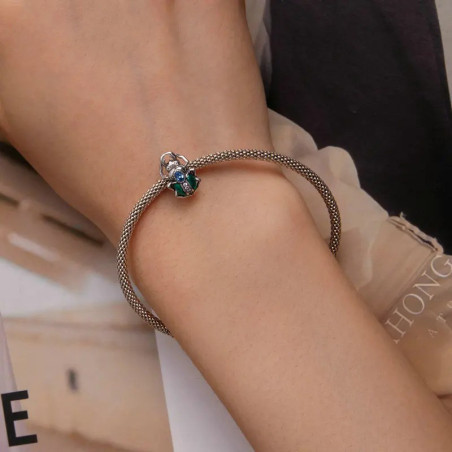 Charm Scarabeo Portafortuna in Argento 925 | Idea Regalo Donna