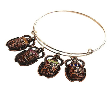 Bracciale Scarabeo Egizio: Talismano Portafortuna Unico