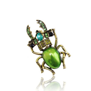 Spilla Scarabeo Imperatore di Smeraldo – Gioiello Insetto