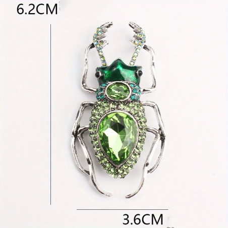 Spilla Scarabeo Smeraldo | Gioiello Unico Idea Regalo Donna