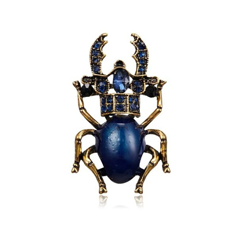 Spilla Scarabeo Zaffiro | Gioiello Donna Originale Blu Notte