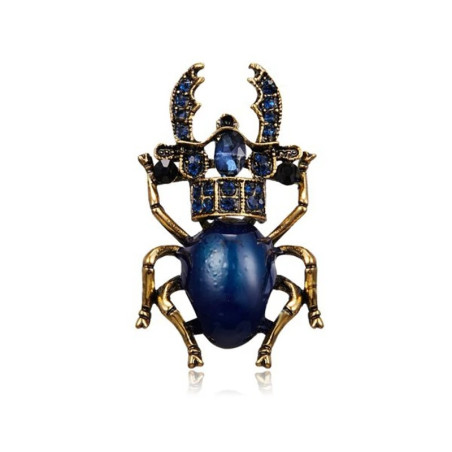 Spilla Scarabeo Zaffiro | Gioiello Donna Originale Blu Notte