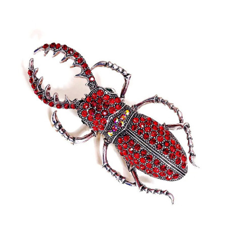 Spilla Scarabeo Rubino – Gioiello Scarabeo Chele Rosse