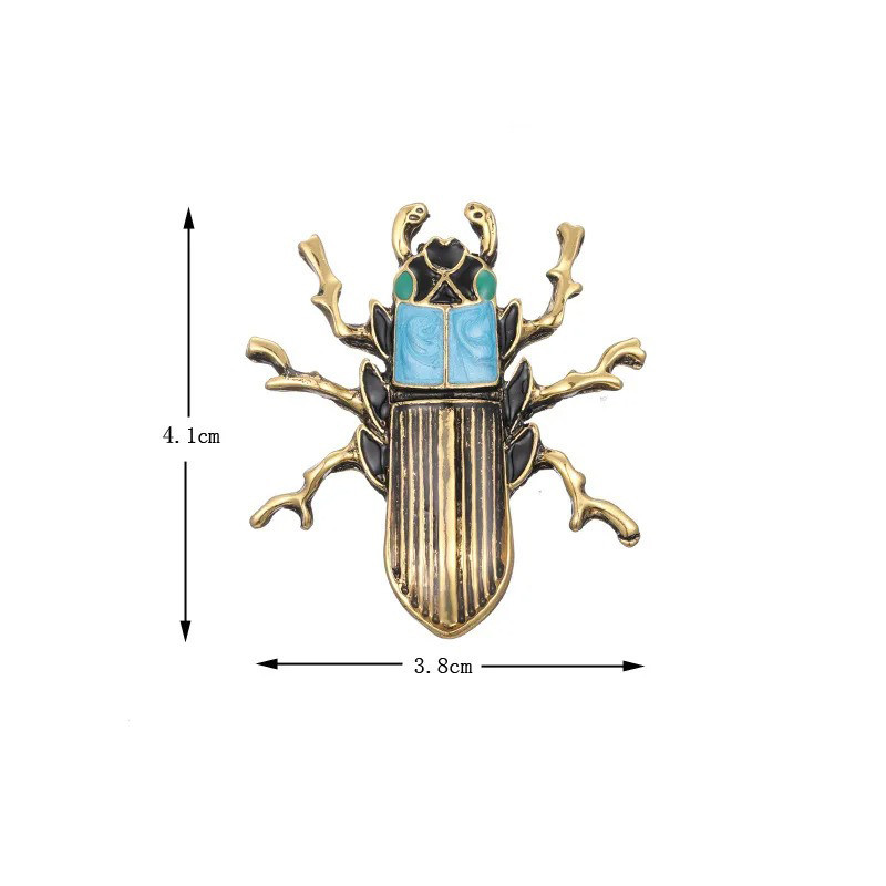Spilla Scarabeo Faraone – Gioiello Egizio Dorato & Turchese