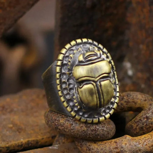 Anello Scarabeo Egizio | Gioiello Talismano Portafortuna