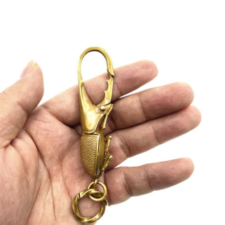 Portachiavi Scarabeo Ercole Dorato Vintage – Accessorio Unico