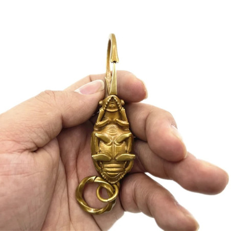 Portachiavi Scarabeo Ercole Dorato Vintage – Accessorio Unico