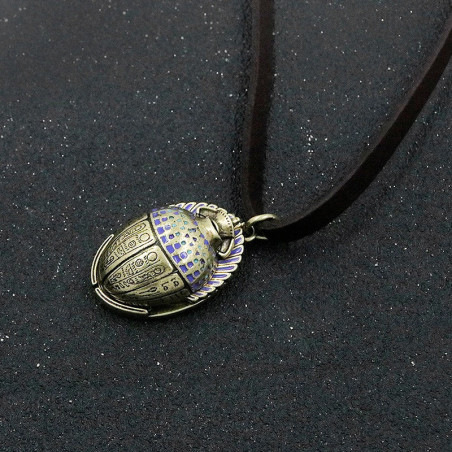 Collana Scarabeo "Tesoro dei Geroglifici" – Ciondolo Egizio
