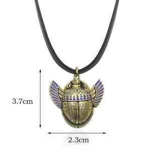 Collana Scarabeo "Tesoro dei Geroglifici" – Ciondolo Egizio