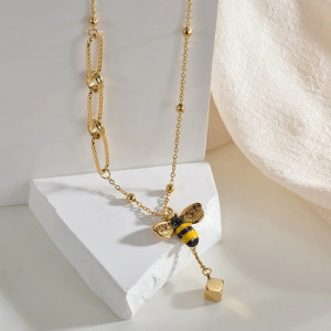 Collana Ape Eleganza Dorata | Gioiello Simbolico Idea Regalo