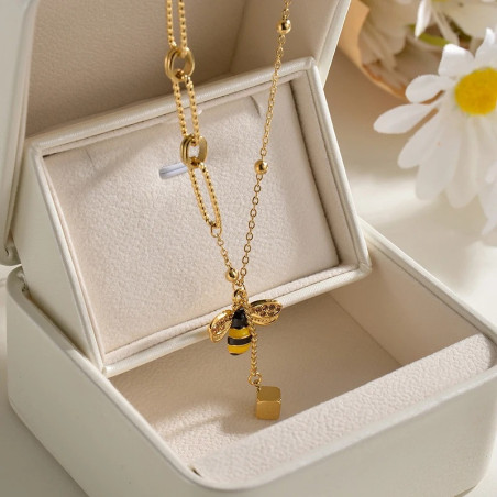 Collana Ape Eleganza Dorata | Gioiello Simbolico Idea Regalo