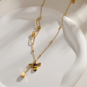 Collana Ape Eleganza Dorata | Gioiello Simbolico Idea Regalo