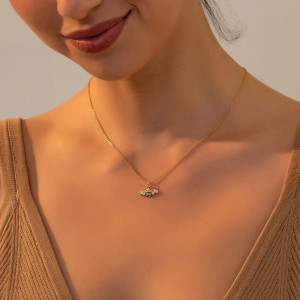 Collana Ape Scintillante | Gioiello Donna Dorato Originale
