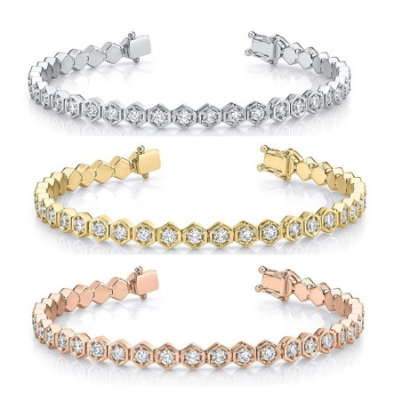 Bracciale Ape Alveari Scintillanti | Oro, Oro Rosa o Argento