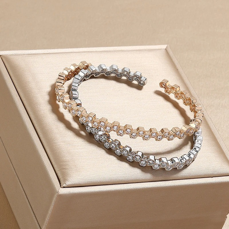 Bracciale Ape Nido d'Ape Aurora | Gioiello Dorato o Argentato